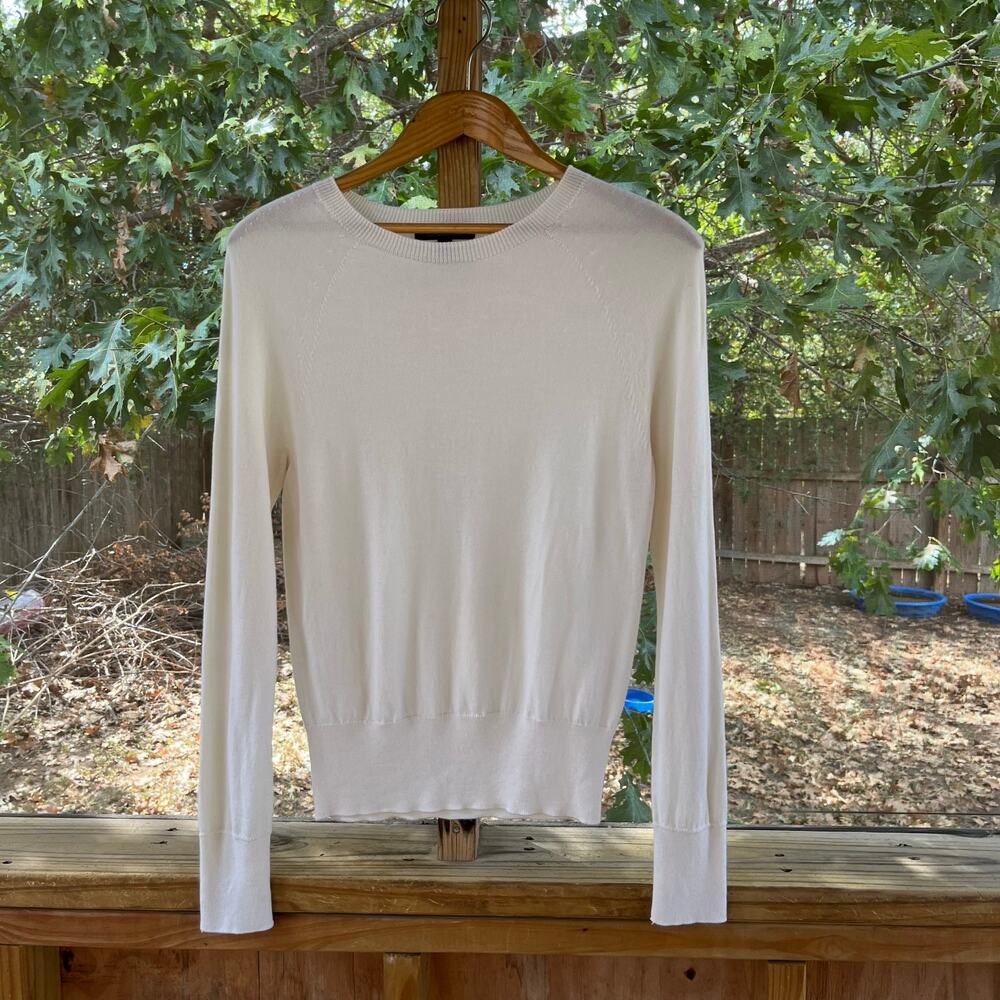 Banana Republic Women's 100% Merino Wool Sweater Ivory Size S